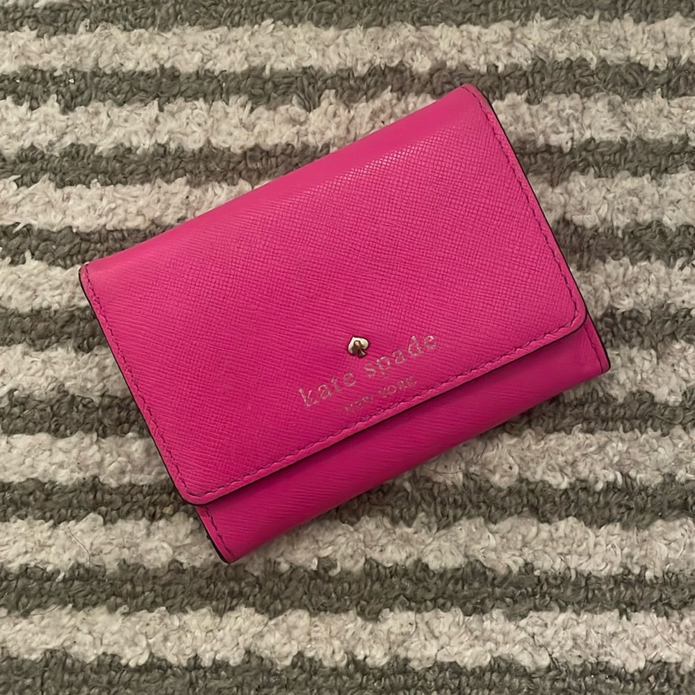 Kate Spade Pink Leather Mini Wallet